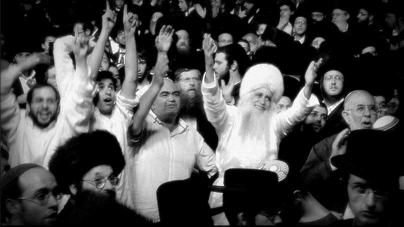 Fig. 1: Rabbi Menachem Froman celebrating the Lag Ba-Omer holiday in Meron, May 2012